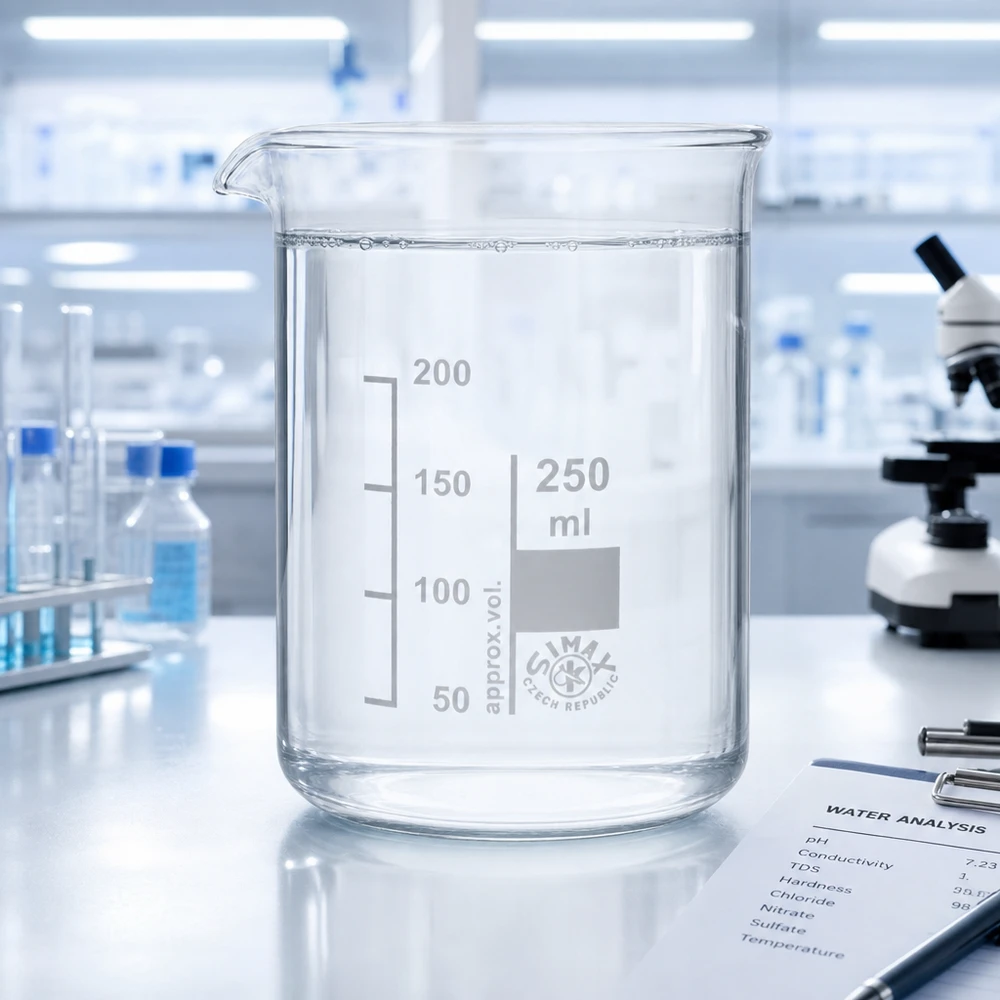 Bicchiere di misura preciso da 250 ml a basso stampo in vetro borosilicato resistente alla temperatura per esperimenti