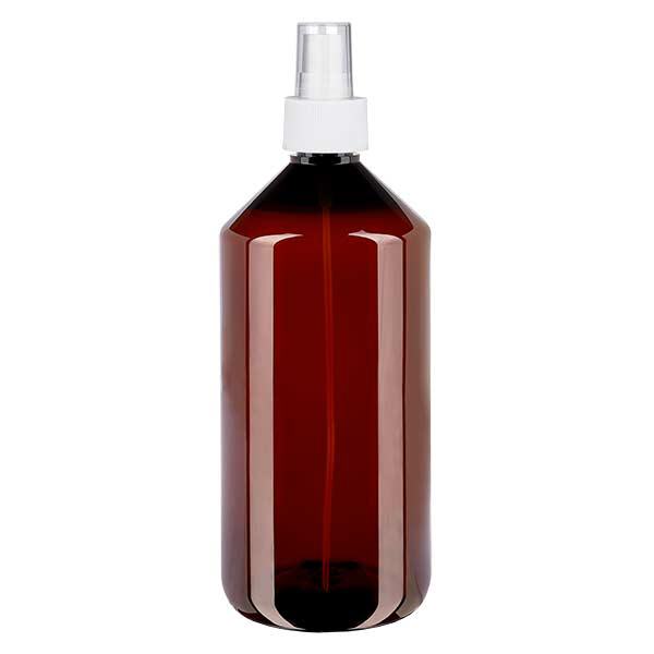 Bottiglia PET 1000ml con nebulizzatore bianco Bottiglia PET 1000ml con nebulizzatore bianco