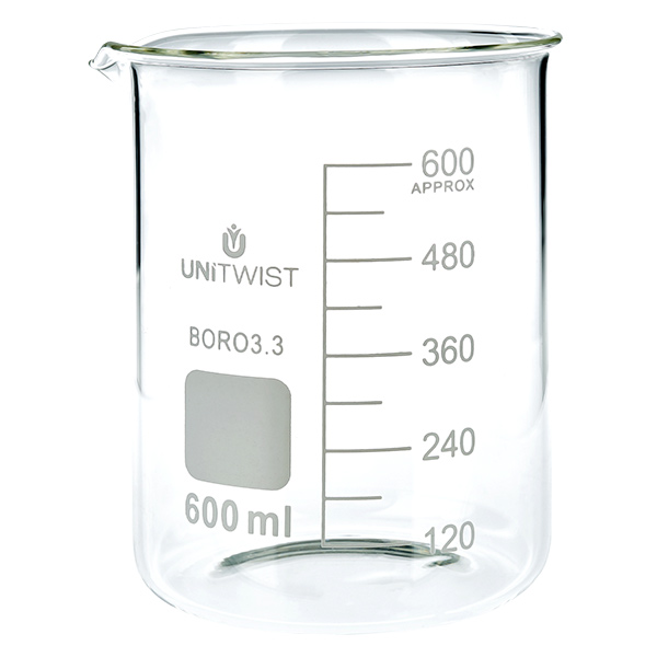 Bicchiere da 600 ml in borosilicato, stampo basso UNiTWIST