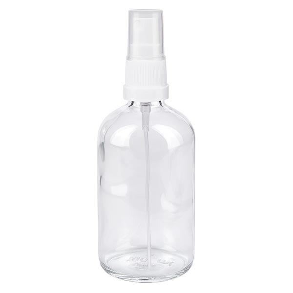 Flacone spray trasparente da 100 ml STD bianco/trasparente apoGlas