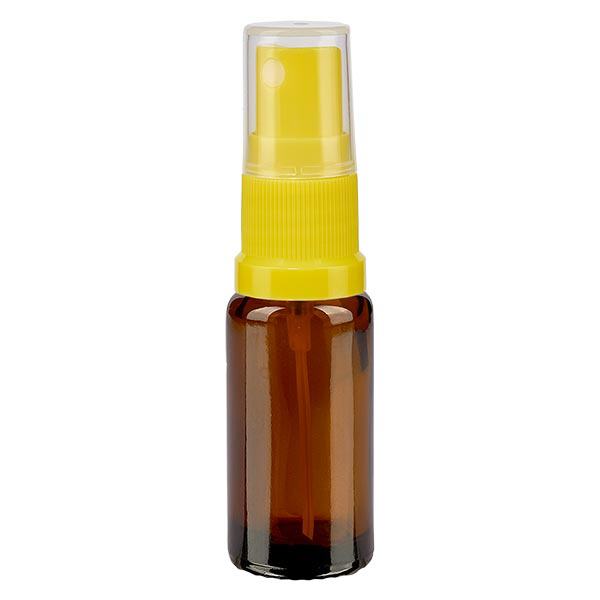 Flacone spray marrone da 10ml STD giallo/trasparente apoGlas