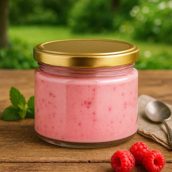 Barattolo rotondo da 540 ml con coperchio BasicSeal oro UNiTWIST