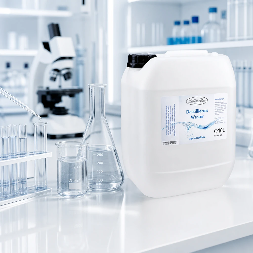 Acqua distillata 10L Doktor-Klaus 10 litri di acqua distillata Doktor-Klaus in una confezione di grandi dimensioni per l'attrezzatura da laboratorio professionale