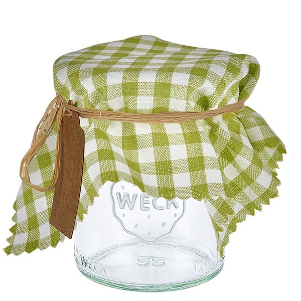 Centrino per gioielli in tessuto a quadretti verdi 15 cm quadrati