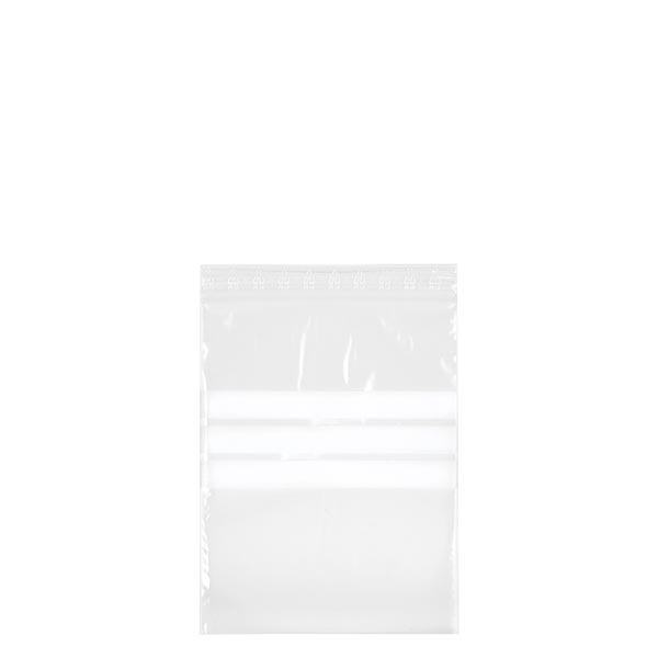 100 sacchetti PolyZip 120x170mm con campo di scrittura, 50µm