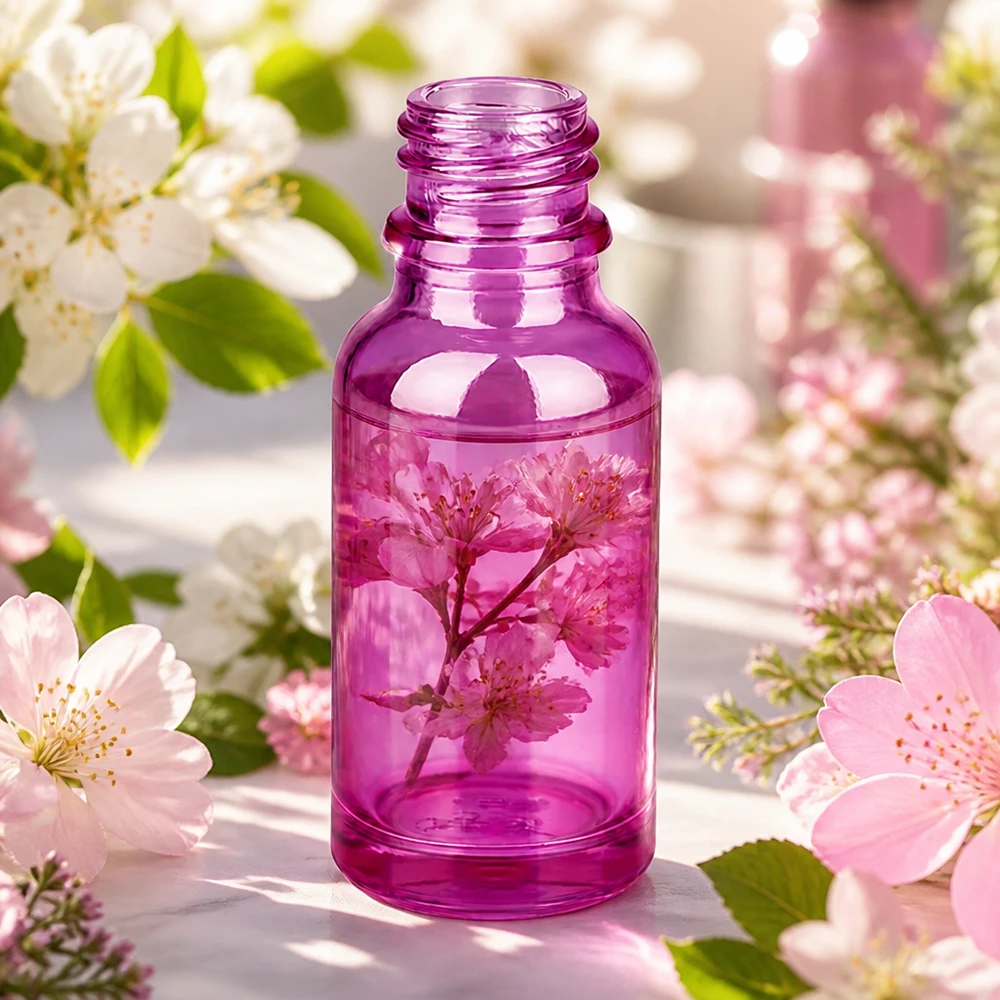Bottiglia da farmacia da 20 ml PurpleLine UT18/20 UNiTWIST Bottiglia in vetro viola da 20 ml PurpleLine UT18/20 con forma ergonomica e tecnologia UNiTWIST