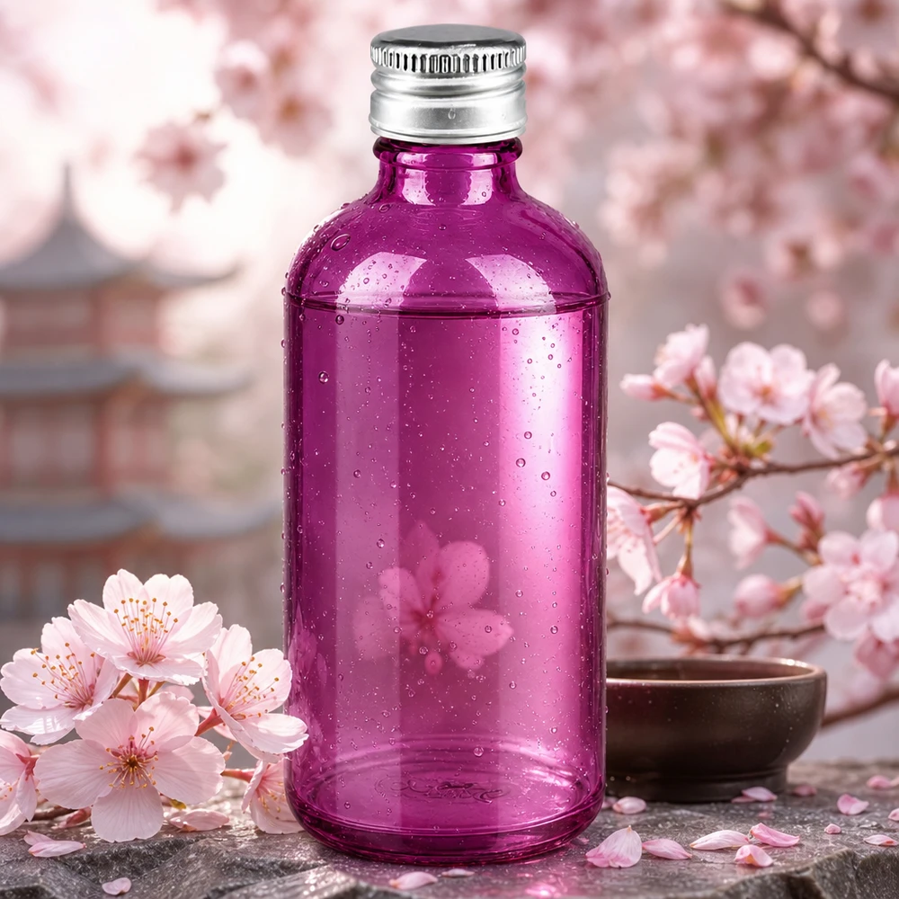 Bottiglia da 100 ml. Tappo a vite da 11 mm alluminio-argento standard PurpleLine. UT18/100 Pratico flacone in vetro viola con apertura di 11 mm ideale per porzionare e dosare
