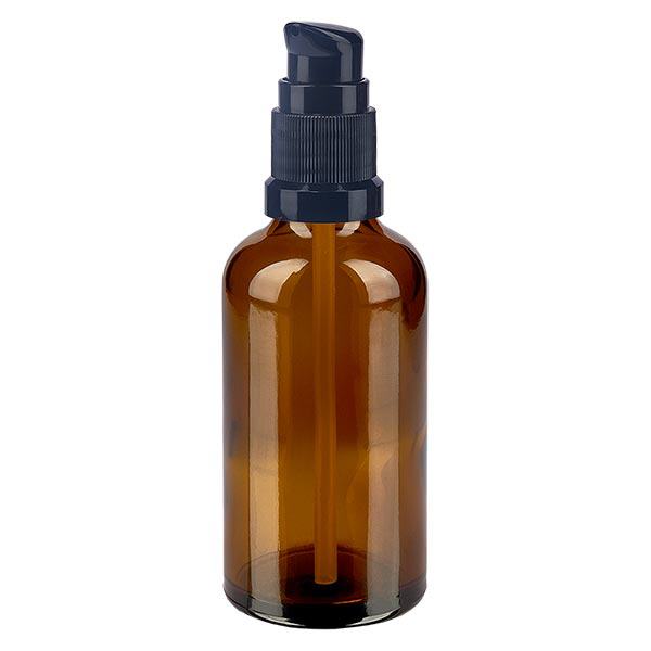 Flacone a pompa marrone da 50ml STD nero ApoGlas