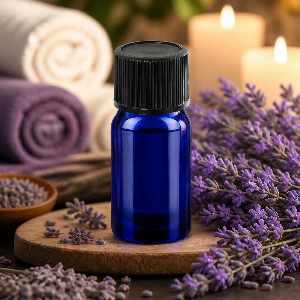 Flacone contagocce da 5 ml 1 mm nero STD BlueLine UT18/5 Flacone in vetro riutilizzabile da 5 ml con inserto contagocce per cosmetici fai da te ed essenze automiscelate