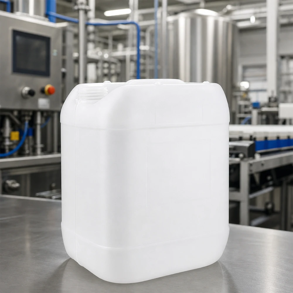 Tanica 20 litri senza tappo Robusto contenitore da 20 litri senza tappo, colore bianco naturale, per applicazioni industriali