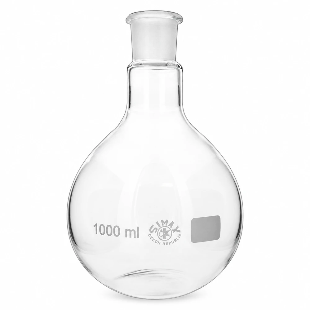 Pallone da distillazione da 1000 ml con giunto standard rettificato 29/32 per misure di volume precise