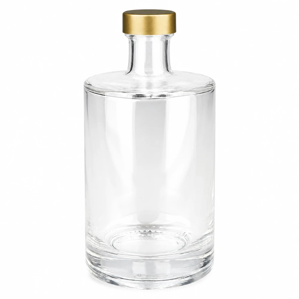 Bottiglia in vetro da 500 ml Sam + tappo a vite dorato UNiTWIST® Bottiglia di vetro Sam da 500 ml con tappo a vite dorato UNiTWIST trasparente vuota Foto del prodotto
