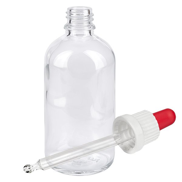 Flacone per pipette da 100 ml bianco/rosso OV ClearLine UT18/100