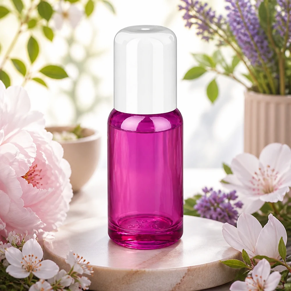 Flacone roll-on da 20 ml standard bianco PurpleLine UT18/20 Piccolo flacone roll-on da 20 ml con tappo a prova di perdite, perfetto per i viaggi e per la borsetta.