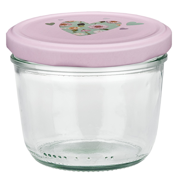 Bicchieri da 230 ml + coperchio BasicSeal cuore rosa UNiTWIST