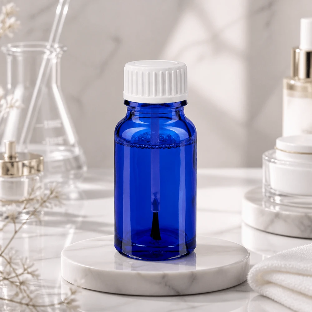 Flacone a pennello da 10 ml bianco STD BlueLine UT18/10 Flacone professionale a pennello blu da 10 ml con design ergonomico per aree specializzate