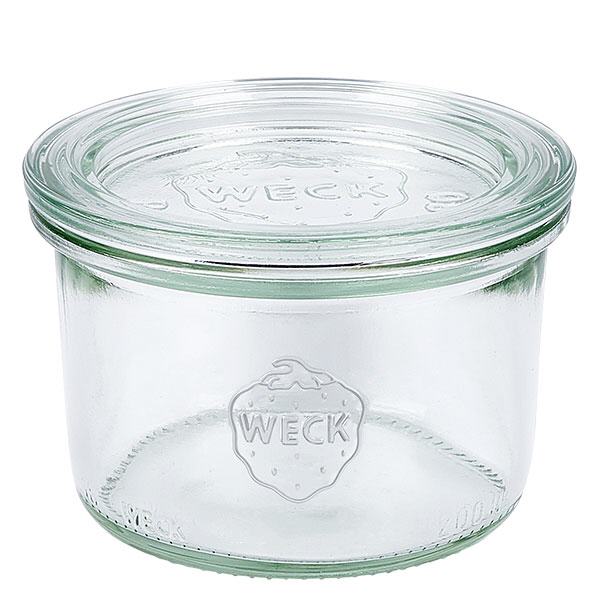 Bicchieri da 200 ml con coperchio in vetro WECK RR80