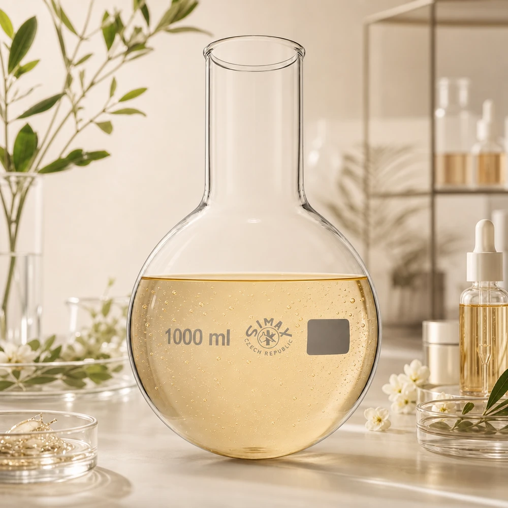 Vetreria da laboratorio Pallone a fondo tondo da 1000 ml a collo largo con forma ergonomica per una manipolazione sicura