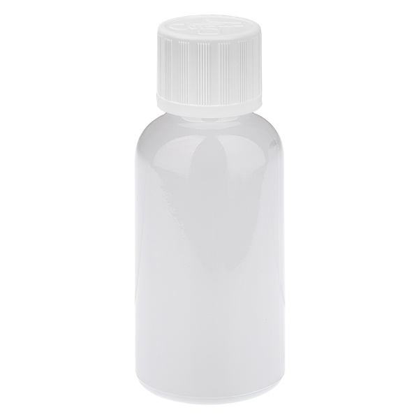 Flacone da 30 ml Tappo a vite da 11 mm bianco Standard Sicurezza bambini WhiteLine UT18/30 Flacone da 30 ml Tappo a vite da 11 mm bianco Standard Sicurezza bambini WhiteLine UT18/30