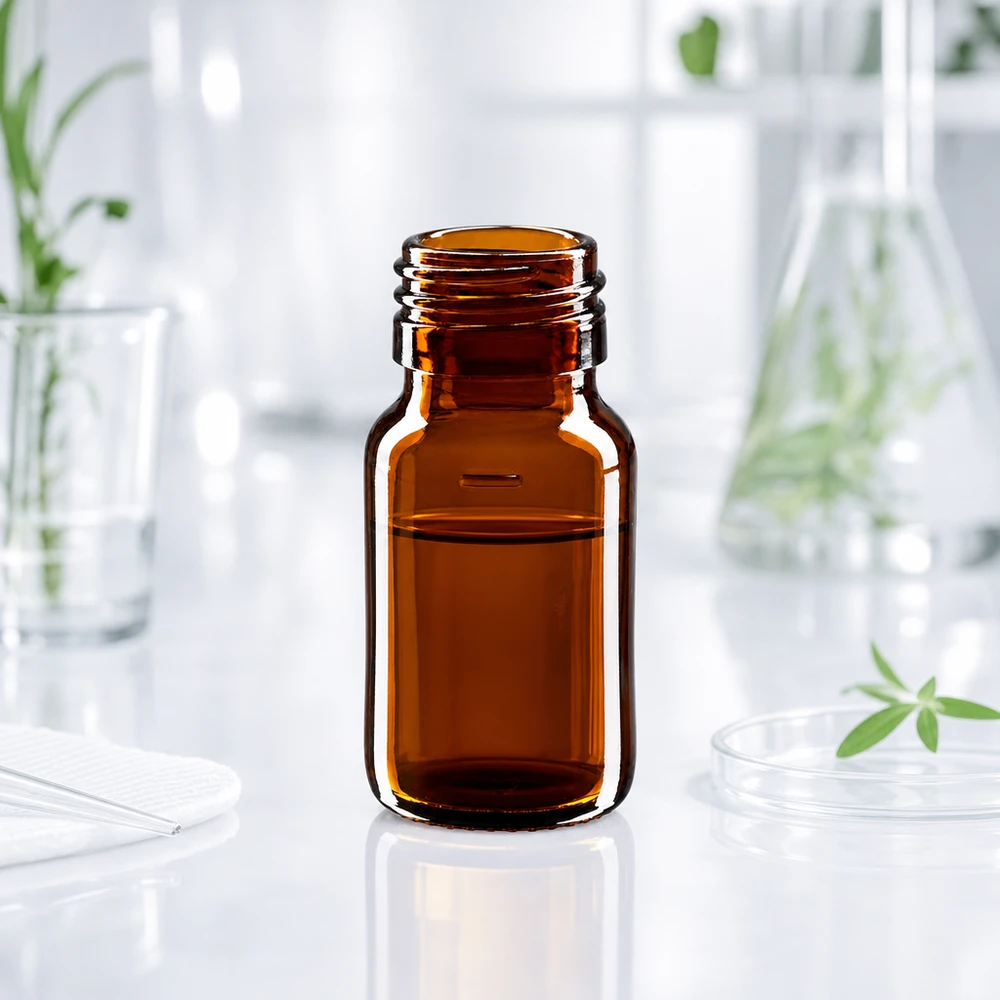 Flacone per medicinali da 30ml marrone, senza tappo PP28 ApoGlas Flacone marrone da 30 ml con tappo a vite e filettatura liscia in PP28 per la conservazione professionale dei farmaci.
