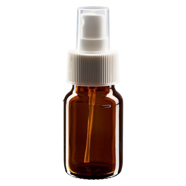 Flacone per medicinali da 30 ml marrone, con atomizzatore a pompa bianco ApoGlas Flacone per medicinali da 30 ml marrone, con atomizzatore a pompa bianco ApoGlas