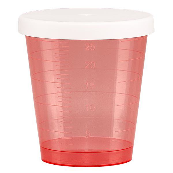 Bicchiere per farmaci rosso 30ml