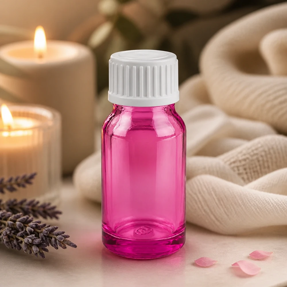 Flacone contagocce da 10 ml 0,9 mm bianco standard PurpleLine. UT18/10 Elegante flacone contagocce viola da 10 ml con design ergonomico per un utilizzo confortevole