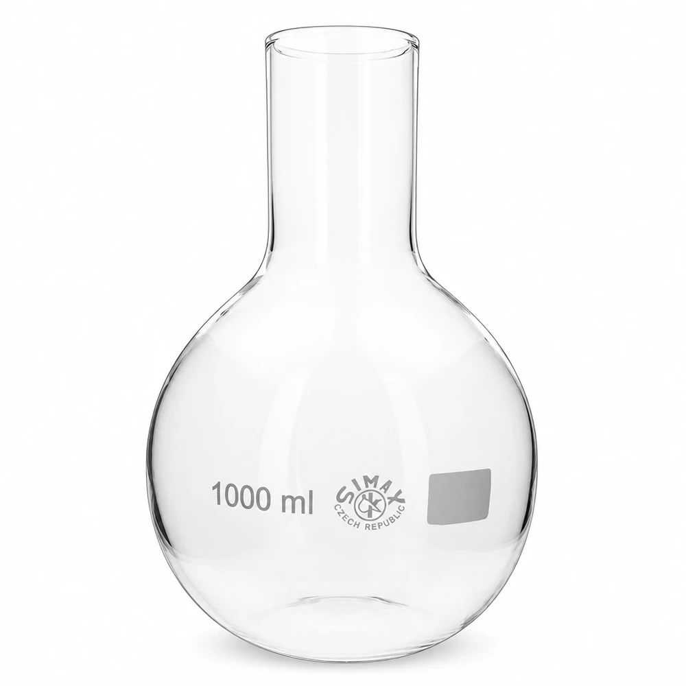 Beuta da 1000ml a collo largo Pallone grande da 1000 ml a fondo tondo con collo largo per lavori di laboratorio professionali