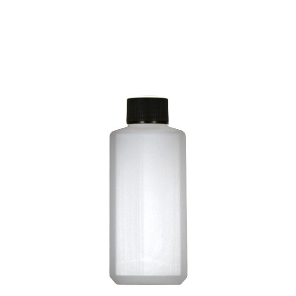 Bottiglia quadrata da 250 ml in PE naturale, con tappo Bottiglia quadrata da 250 ml in PE naturale, con tappo