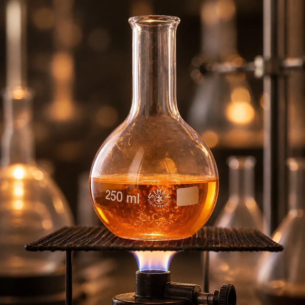 Pallone professionale da laboratorio 250ml a collo stretto in vetro borosilicato per esperimenti scientifici