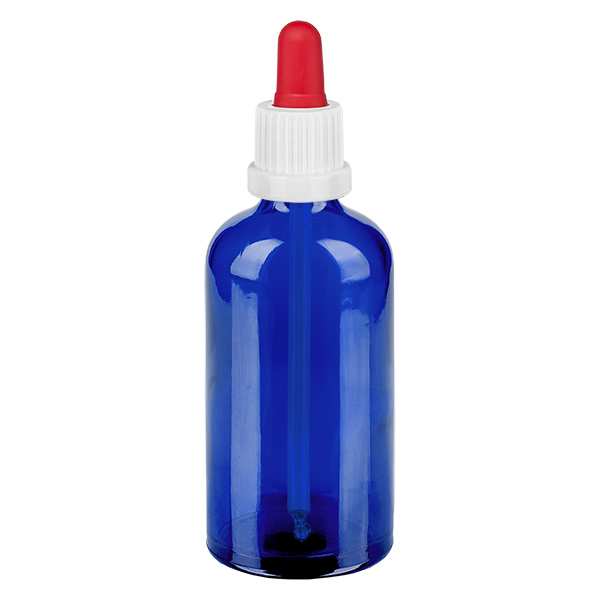 Flacone per pipette da 100 ml bianco/rosso OV BlueLine UT18/100