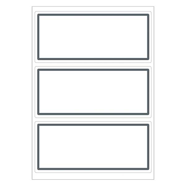 Etichette universali bianco/grigio (18 etichette) 82x36 mm