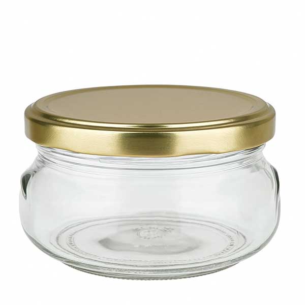 Zuppiera da 120 ml con coperchio BasicSeal oro UNiTWIST. Zuppiera da 120 ml con coperchio BasicSeal oro UNiTWIST.