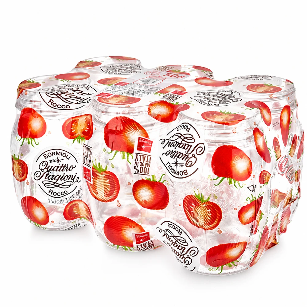 Vaso domestico "Quattro Stagioni" da 500 ml Barattolo Quattro Stagioni da 500 ml con motivo di fragole Bormioli Rocco Barattolo per conserve e cucina