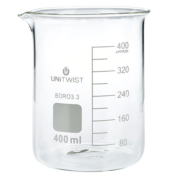 Bicchiere 400ml borosilicato, stampo basso UNiTWIST Bicchiere 400ml borosilicato, stampo basso UNiTWIST
