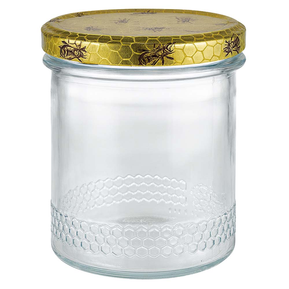 Vasetto per miele da 560 g con capsula a favo BasicSeal UNiTWIST