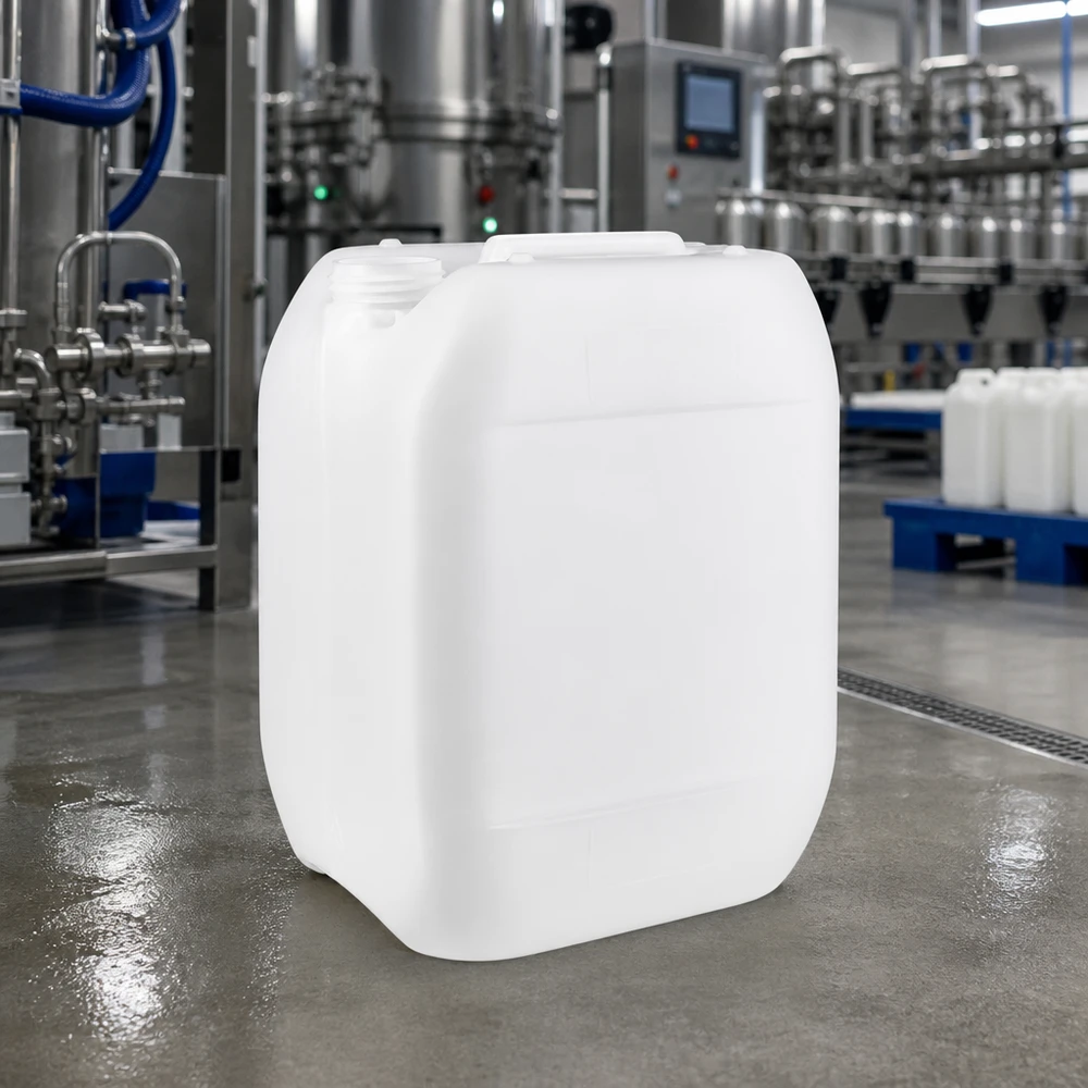Tanica 10 litri senza tappo Tanica vuota da 10 litri senza coperchio per uso industriale, contenitore in HDPE bianco impilabile