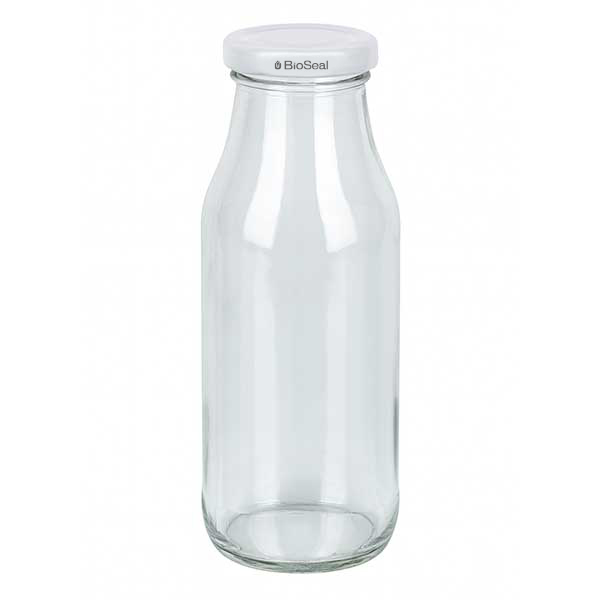 Bottiglia UNiTWIST263 con coperchio bianco TO43 BioSeal