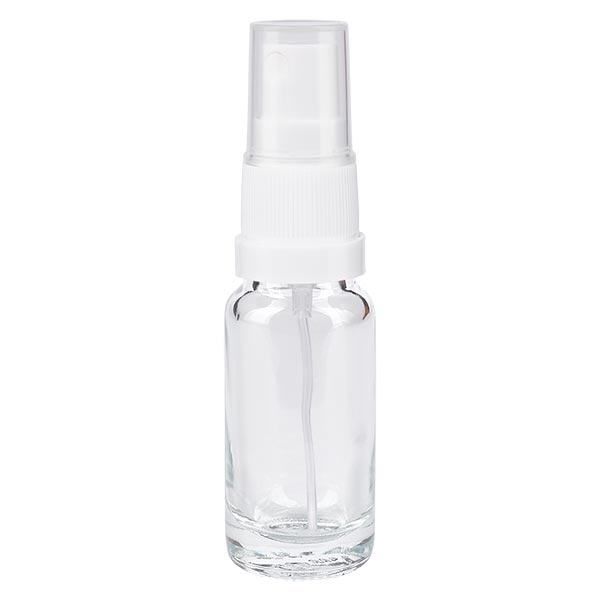Flacone spray trasparente da 10 ml STD bianco/trasparente apoGlas
