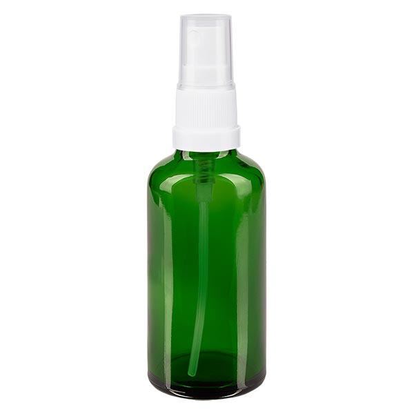Flacone spray verde da 50ml STD bianco/trasp. apoGlas