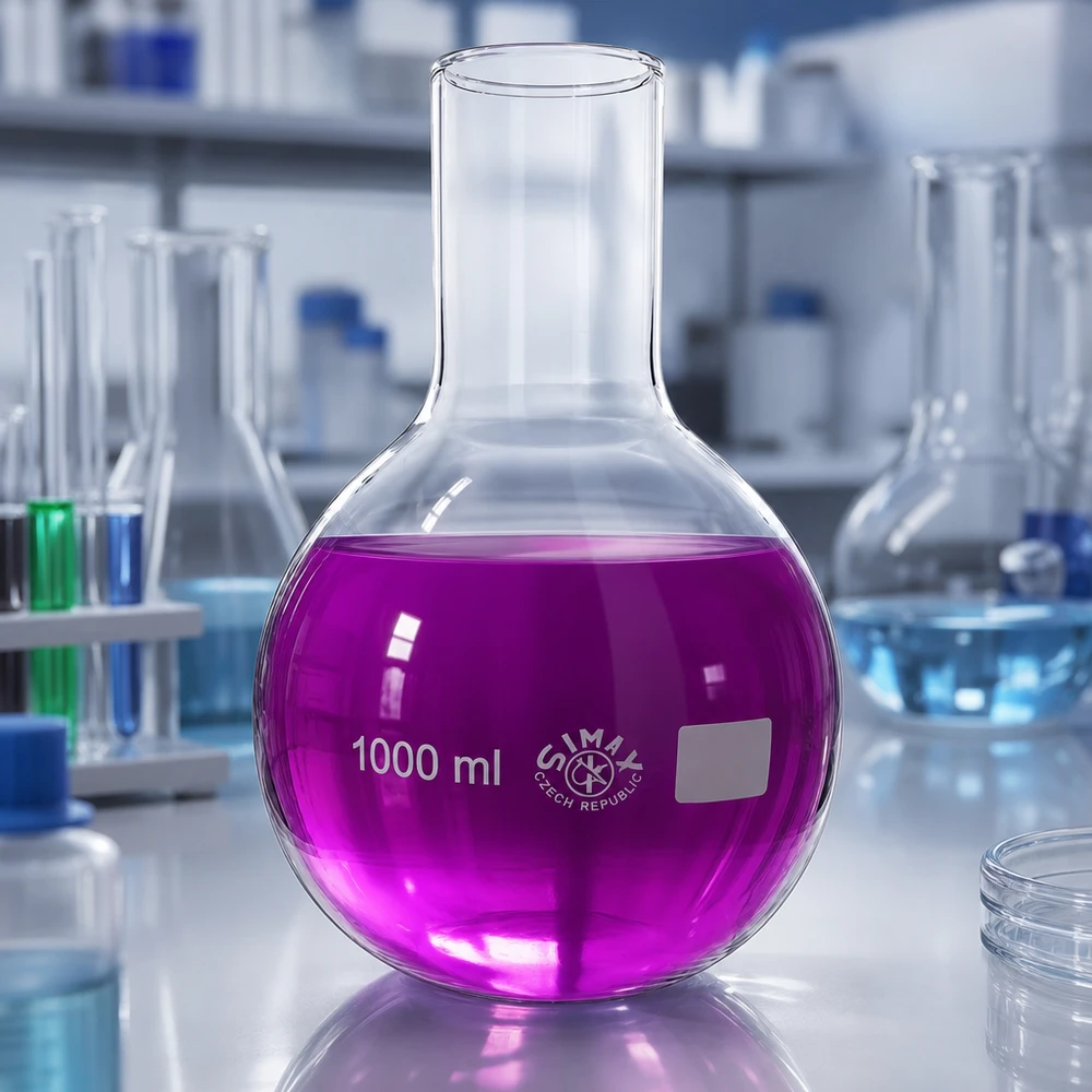 Pallone da laboratorio da 1000 ml con collo largo ergonomico per una facile pulizia e manutenzione