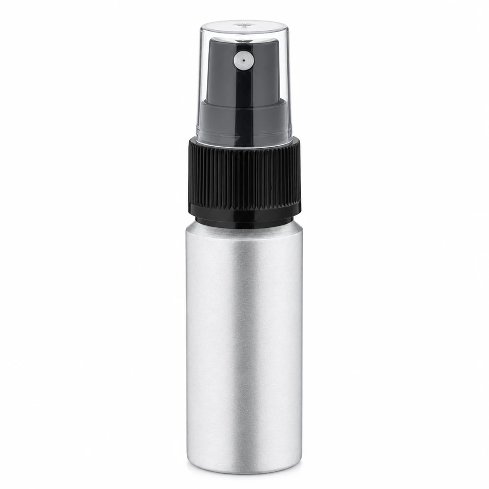 Flacone in alluminio decapato da 20 ml con nebulizzatore Piccolo flacone in metallo da 20 ml con spruzzatore, ideale per i viaggi e la borsa.