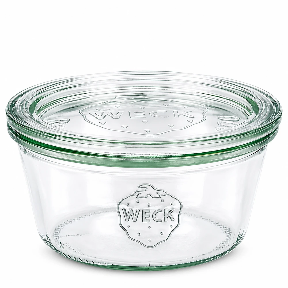 WECK barattolo da 290 ml basso con coperchio in vetro RR100 barattolo per conserve trasparente per la conservazione e lo stoccaggio