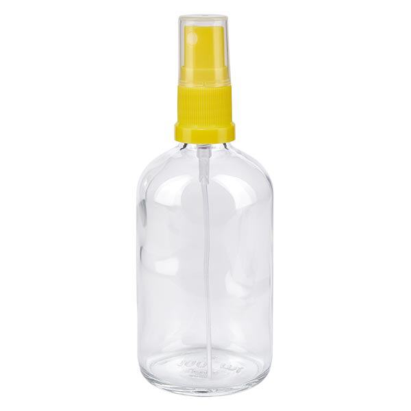 Flacone spray trasparente da 100 ml STD giallo/trasparente apoGlas