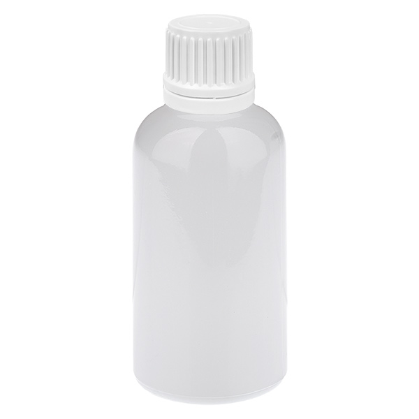 Flacone contagocce da 30 ml con tappo bianco da 0,7 mm, tappo di sicurezza WhiteLine UT18/30