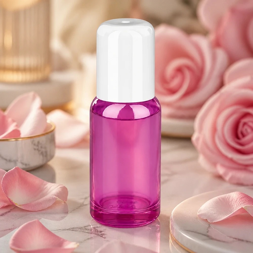 Flacone roll-on da 20 ml standard bianco PurpleLine UT18/20 Flacone roll-on da 20 ml in vetro viola con pratico tappo a sfera per oli essenziali