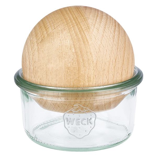 Bicchieri WECK RR80 da 165 ml con sfera in legno di faggio