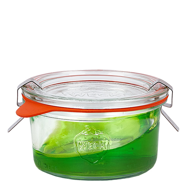 Set di 24 barattoli Weck da 165 ml con 24 coperchi in vetro, 24 Set di 24 barattoli Weck da 165 ml con 24 coperchi in vetro, 24