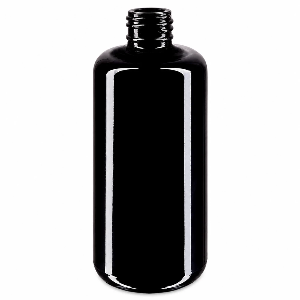 Bottiglia in vetro viola Draco da 200 ml di alta qualità per sieri cosmetici fai da te e prodotti per la cura naturale