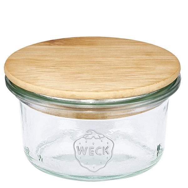 Mini barattolo da 50 ml WECK RR60 con coperchio in legno